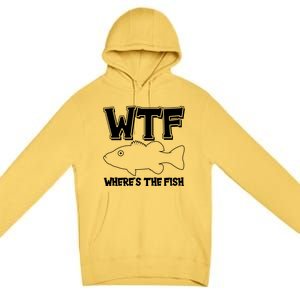 Funny WTF Wheres The Fish Premium Pullover Hoodie