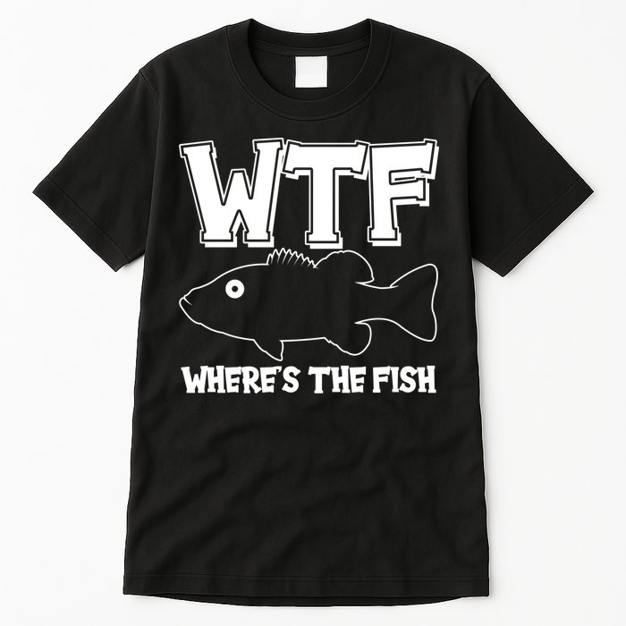 Funny WTF Wheres The Fish Tall T-Shirt