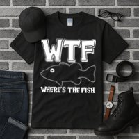Funny WTF Wheres The Fish Tall T-Shirt