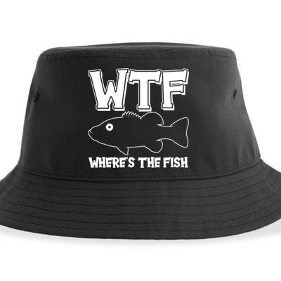 Funny WTF Wheres The Fish Sustainable Bucket Hat