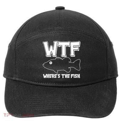 Funny WTF Wheres The Fish 7-Panel Snapback Hat