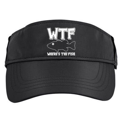 Funny WTF Wheres The Fish Adult Drive Performance Visor