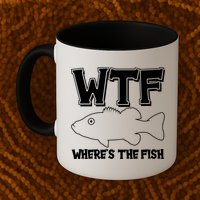 Funny WTF Wheres The Fish Mug