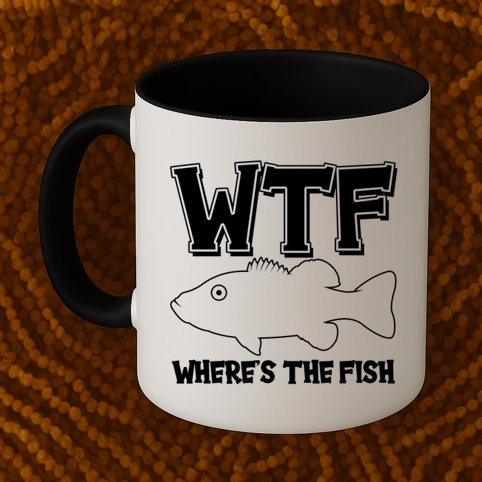 Funny WTF Wheres The Fish Mug