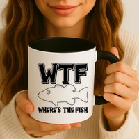 Funny WTF Wheres The Fish Mug