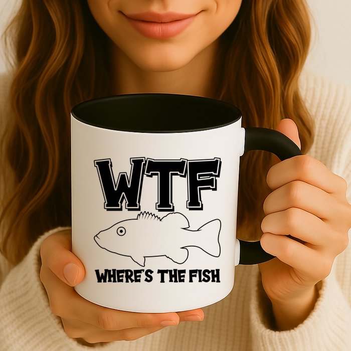 Funny WTF Wheres The Fish Mug
