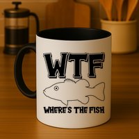 Funny WTF Wheres The Fish Mug