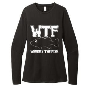 Funny WTF Wheres The Fish Womens CVC Long Sleeve Shirt