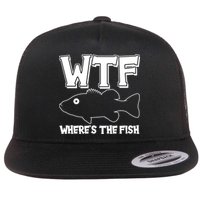 Funny WTF Wheres The Fish Flat Bill Trucker Hat