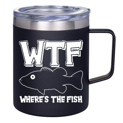 Funny WTF Wheres The Fish 12oz Stainless Steel Coffee Mug