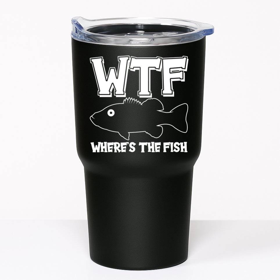 Funny WTF Wheres The Fish Tumbler