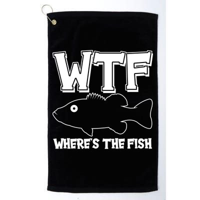Funny WTF Wheres The Fish Golf Towel