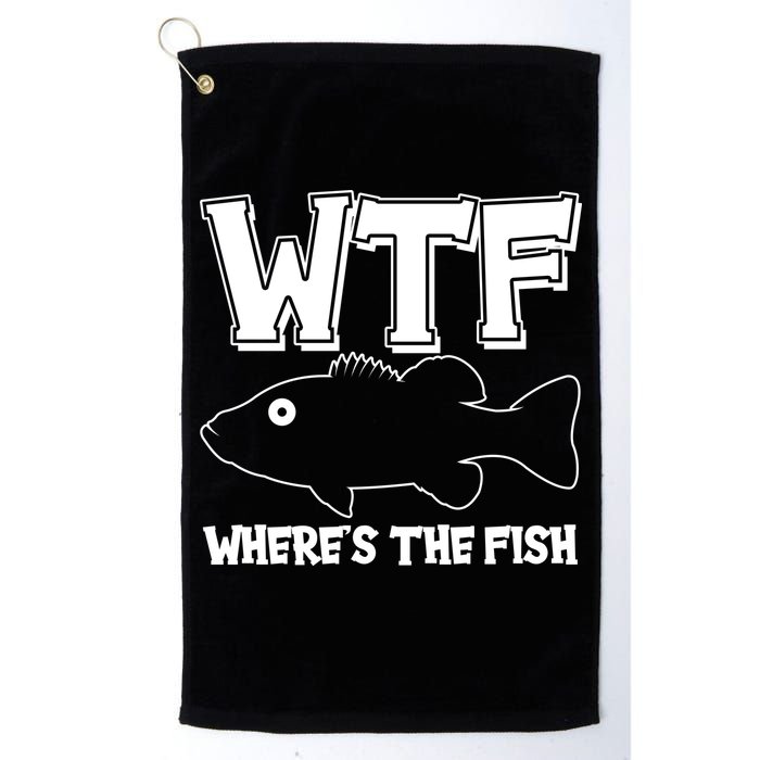 Funny WTF Wheres The Fish Golf Towel