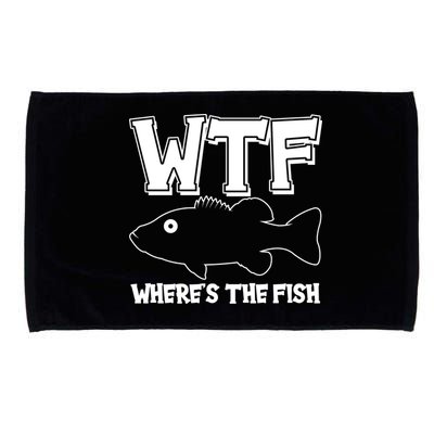 Funny WTF Wheres The Fish Microfiber Hand Towel