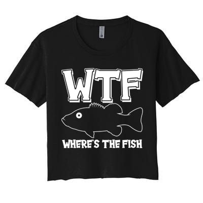 Funny WTF Wheres The Fish Crop Top