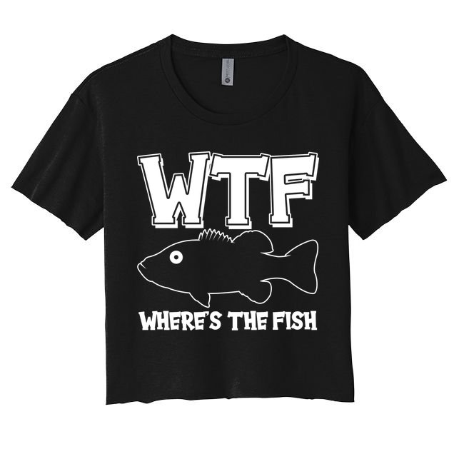 Funny WTF Wheres The Fish Crop Top