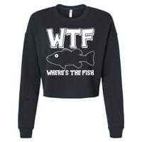 Funny WTF Wheres The Fish Cropped Pullover Crew