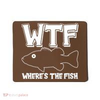 Funny WTF Wheres The Fish Mousepad