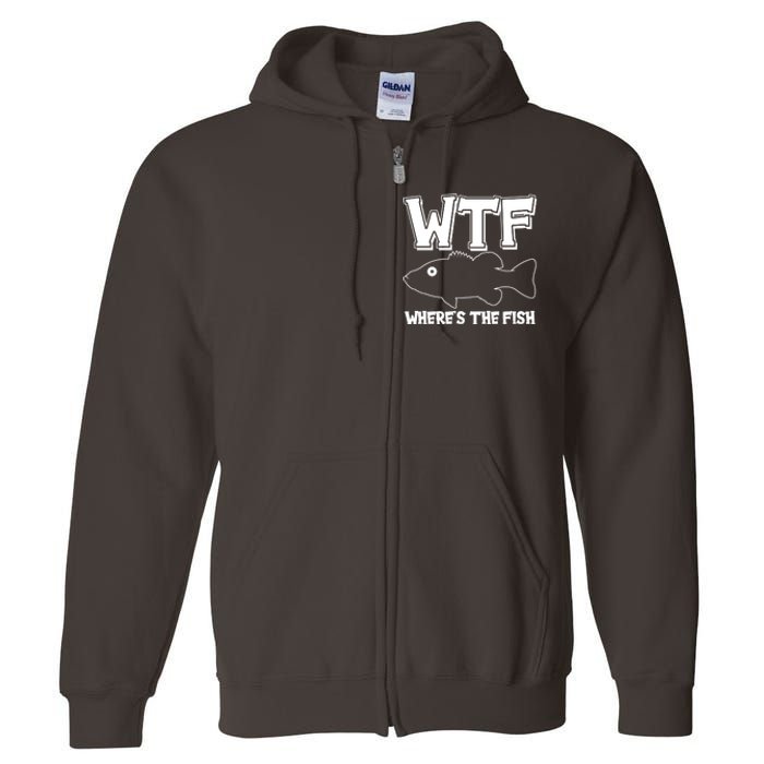 Funny WTF Wheres The Fish Full Zip Hoodie