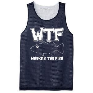 Funny WTF Wheres The Fish Mesh Reversible Basketball Jersey Tank