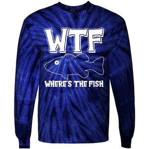 Funny WTF Wheres The Fish Tie-Dye Long Sleeve Shirt