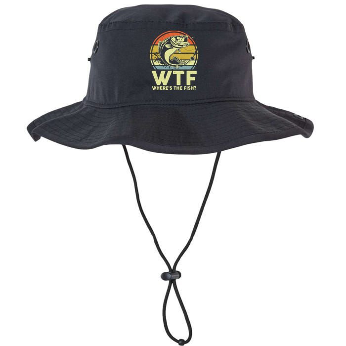 Fishing WTF Wheres The Fish Fisherman Funny Bass Dad Legacy Cool Fit Booney Bucket Hat