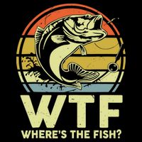Fishing WTF Wheres The Fish Fisherman Funny Bass Dad 16 in Basic Backpack