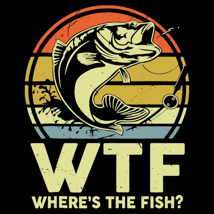 Fishing WTF Wheres The Fish Fisherman Funny Bass Dad 16 in Basic Backpack