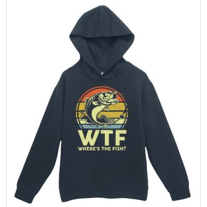 Fishing WTF Wheres The Fish Fisherman Funny Bass Dad Urban Pullover Hoodie