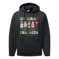 Fun We Wrap The Cutest Presents Labor And Delivery Christmas Performance Fleece Hoodie