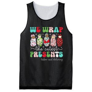 Fun We Wrap The Cutest Presents Labor And Delivery Christmas Mesh Reversible Basketball Jersey Tank