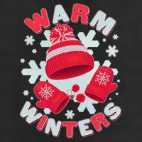 Festive Warm Winter Knit Hat And Gloves 7 Panel Mesh Trucker Snapback Hat