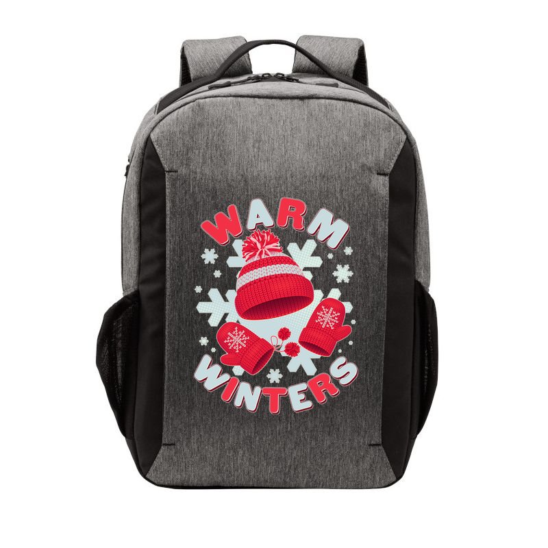 Festive Warm Winter Knit Hat And Gloves Vector Backpack