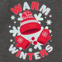 Festive Warm Winter Knit Hat And Gloves Vector Backpack