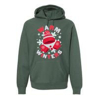 Festive Warm Winter Knit Hat And Gloves Premium Hoodie