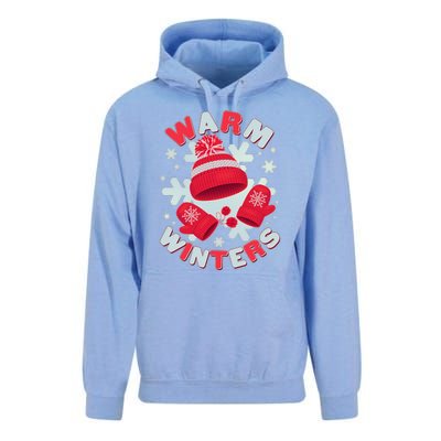 Festive Warm Winter Knit Hat And Gloves Unisex Surf Hoodie