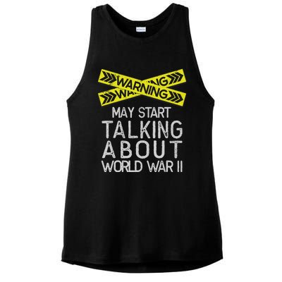 Funny World War Two, Funny History Tee, History Lover Ladies PosiCharge Tri-Blend Wicking Tank