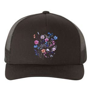 Flowers Women Wildflower Graphic Floral Gardening Yupoong Adult 5-Panel Trucker Hat