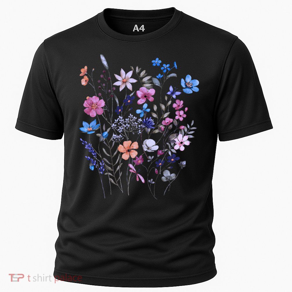 Flowers Women Wildflower Graphic Floral Gardening Performance Shirt