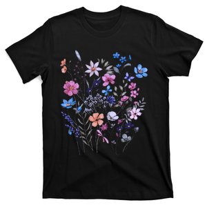 Flowers Women Wildflower Graphic Floral Gardening T-Shirt