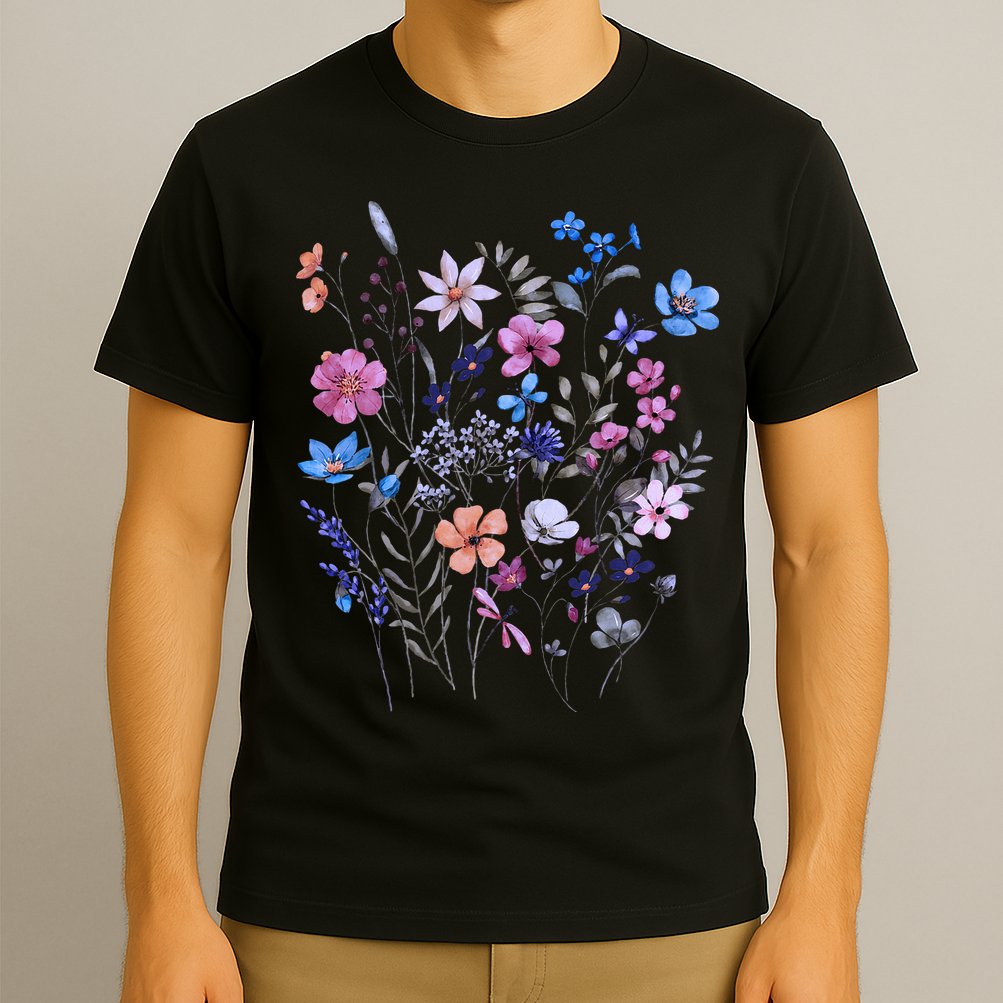 Flowers Women Wildflower Graphic Floral Gardening T-Shirt