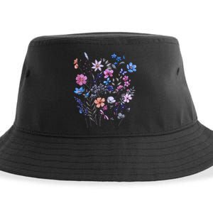 Flowers Women Wildflower Graphic Floral Gardening Sustainable Bucket Hat