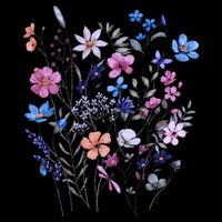 Flowers Women Wildflower Graphic Floral Gardening Drawstring Bag