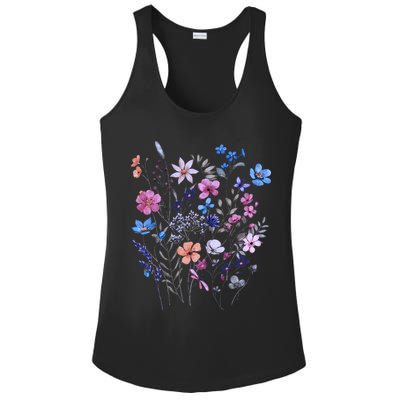 Flowers Women Wildflower Graphic Floral Gardening Ladies PosiCharge Competitor Racerback Tank