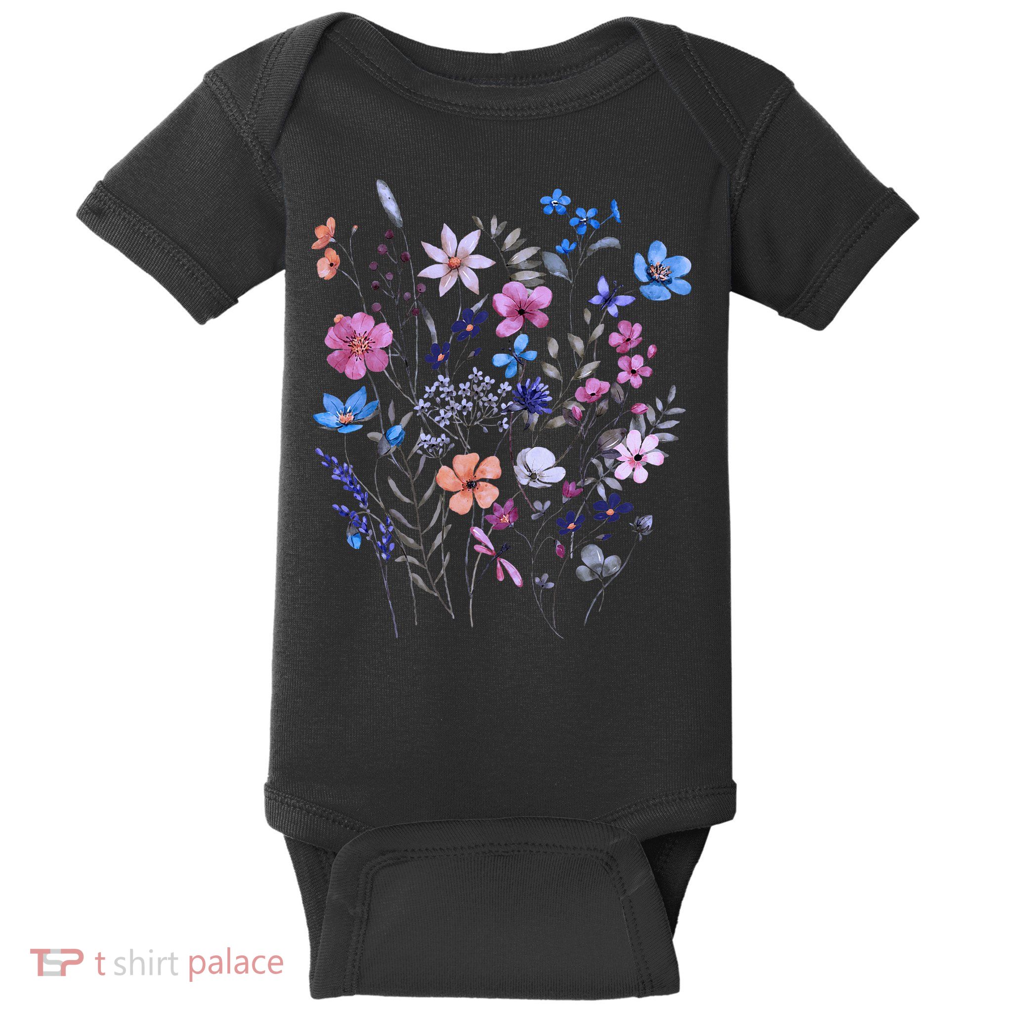 Flowers Women Wildflower Graphic Floral Gardening Baby Bodysuit