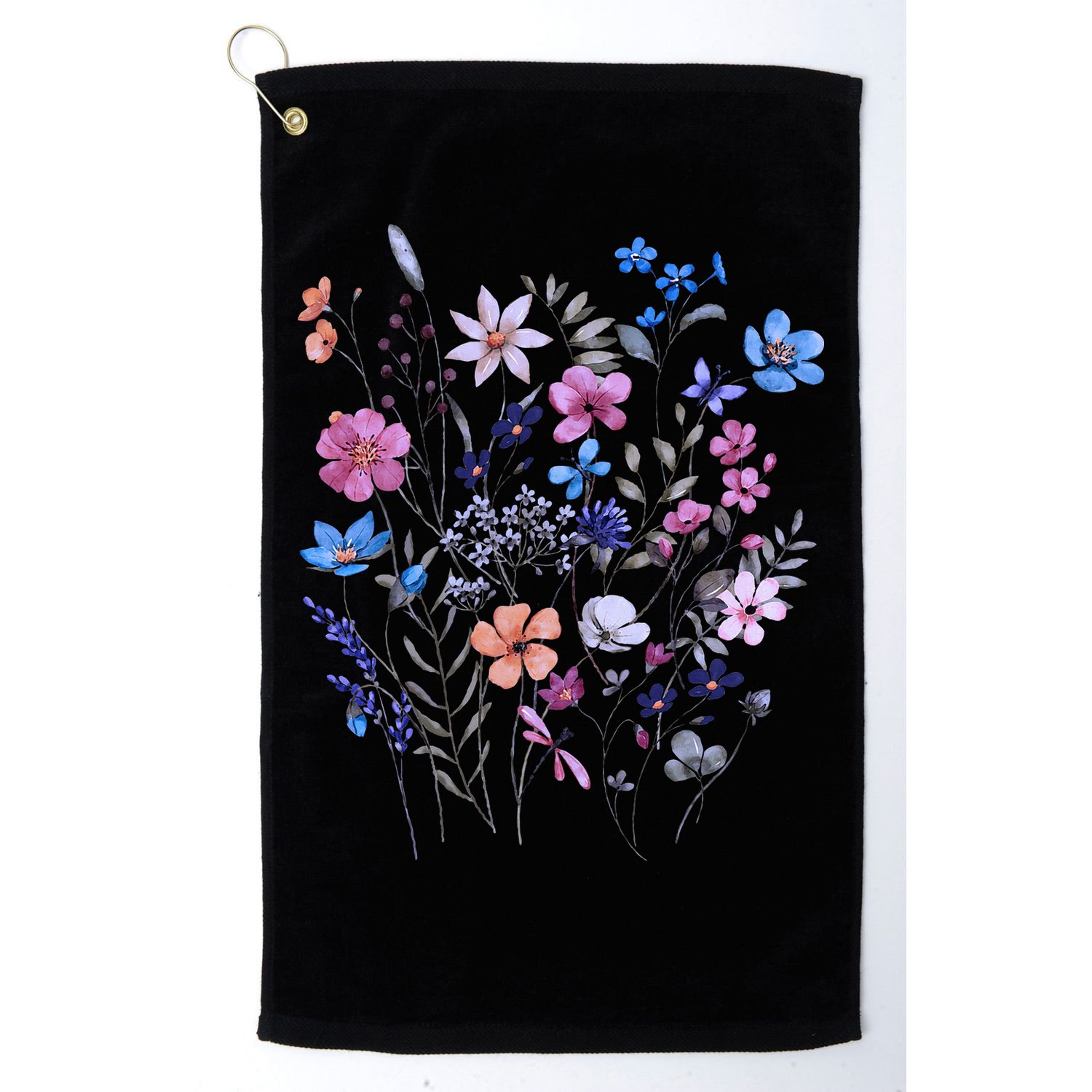 Flowers Women Wildflower Graphic Floral Gardening Golf Towel