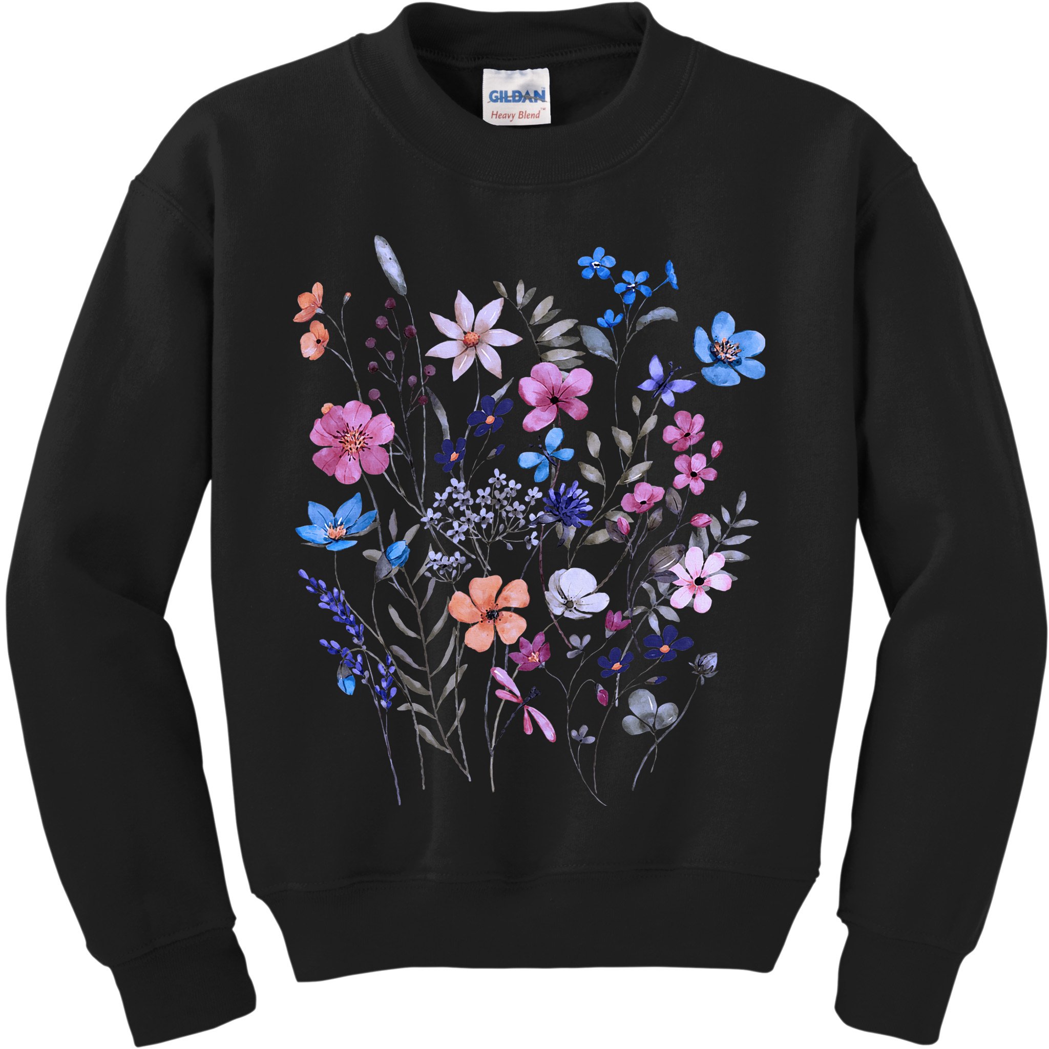 Flowers Women Wildflower Graphic Floral Gardening Kids Sweatshirt