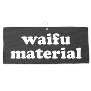 Funny Waifu Wife Material Anime Fan Large Microfiber Waffle Golf Towel