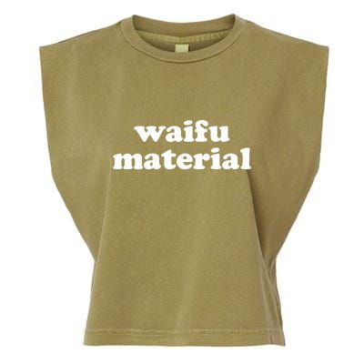 Funny Waifu Wife Material Anime Fan Garment-Dyed Women's Muscle Tee