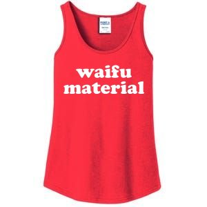 Funny Waifu Wife Material Anime Fan Ladies Essential Tank